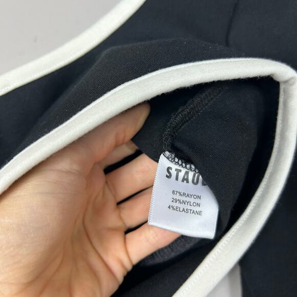 STAUD Black and White Long Sleeve Top - Picture 6 of 8